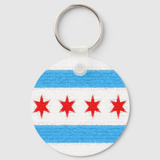 Chicago Flag Sleutelhanger (Voorkant)