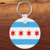 Chicago Flag Sleutelhanger (Voorkant)