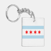 Chicago Flag Sleutelhanger (Voorkant Links)