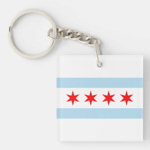 Chicago Flag Sleutelhanger