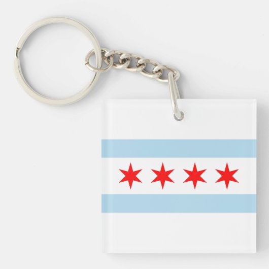 Chicago Flag Sleutelhanger (Voorkant)