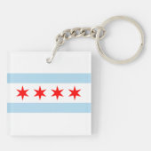 Chicago Flag Sleutelhanger (Achterkant)