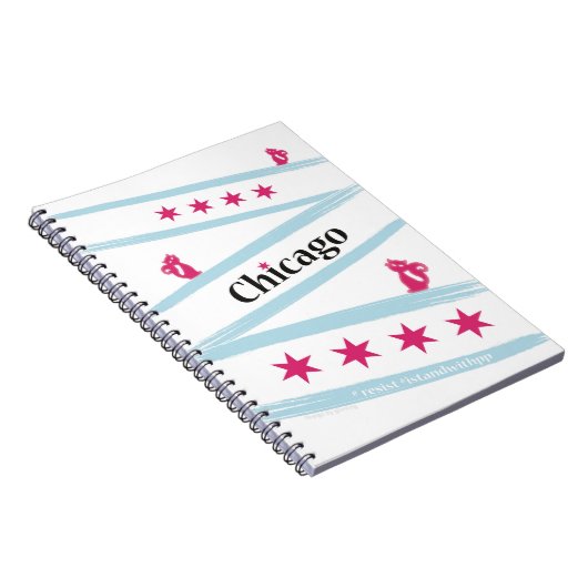 Chicago Flag Spiral notebook with Pussycats for PP Notitieboek (Rechterzijde)