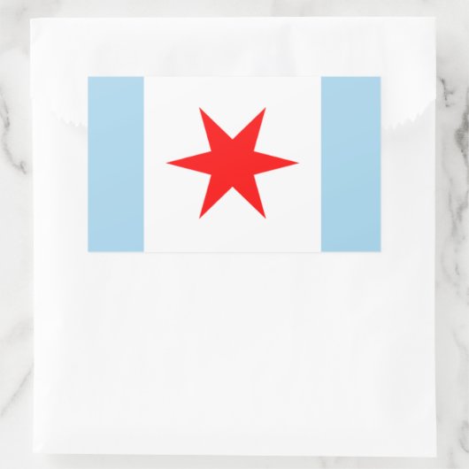 Chicago Flag Star en Stripes Stickers (Tas)