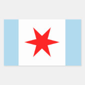 Chicago Flag Star en Stripes Stickers (Voorkant)