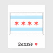 Chicago Flag sticker (Vel)