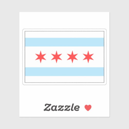 Chicago Flag sticker (Vel)