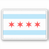 Chicago Flag sticker (Voorkant)