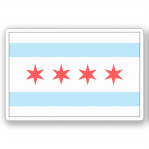 Chicago flag sticker