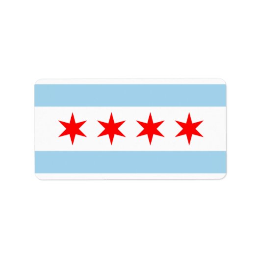 CHICAGO FLAG STICKERS! ETIKET (Voorkant)