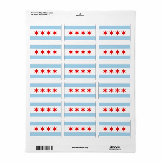 CHICAGO FLAG STICKERS! ETIKET (Full Sheet)