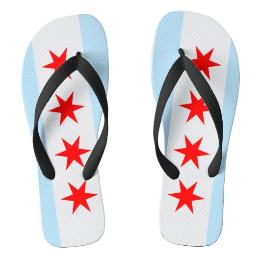 Chicago Flag Teenslippers (Voetbed)