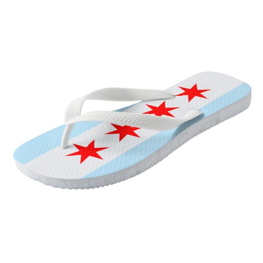Chicago Flag Teenslippers (Schuin)