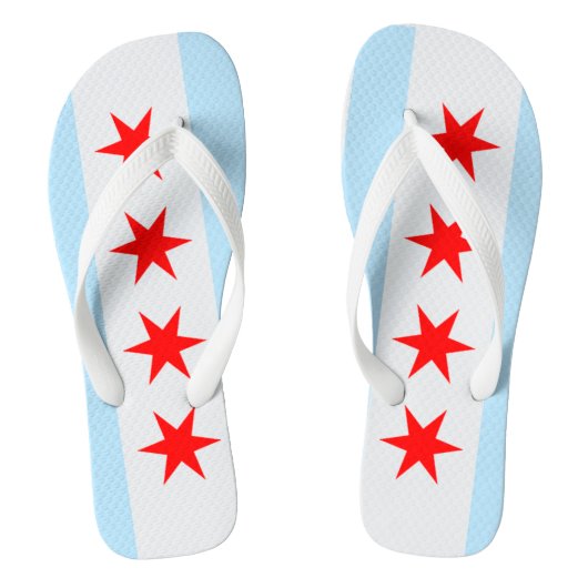 Chicago Flag Teenslippers (Voetbed)