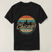 Chicago Flag Tshirt Skyline  Illinois S.V.S. (Design voorkant)