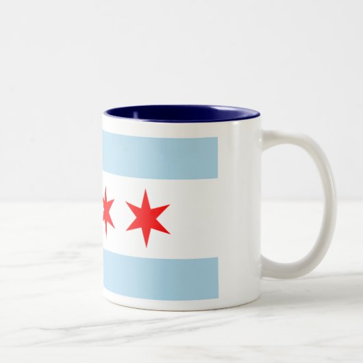 Chicago Flag Tweekleurige Koffiemok (Rechts)