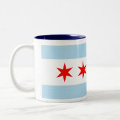 Chicago Flag Tweekleurige Koffiemok (Links)