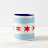 Chicago Flag Tweekleurige Koffiemok (Center)
