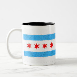 Chicago Flag Tweekleurige Koffiemok