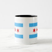 Chicago Flag Tweekleurige Koffiemok (Center)