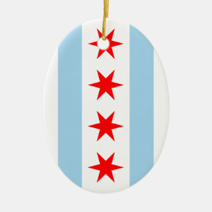 Chicago Flag-versiering Keramisch Ornament