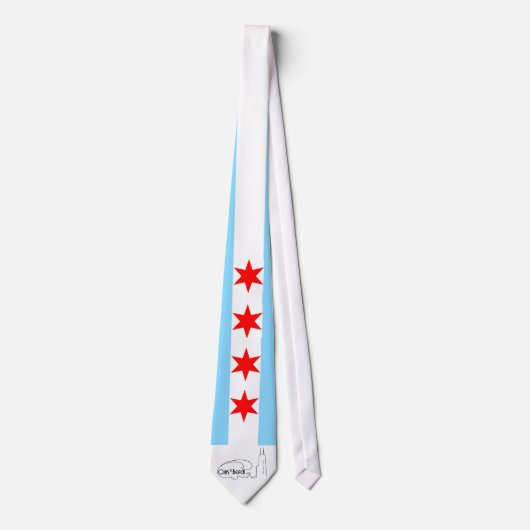Chicago Flat Stropdas - Stars & Bars (Voorkant)