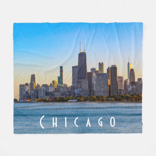 Chicago Fleece Blanket (Voorkant (Horizontaal))