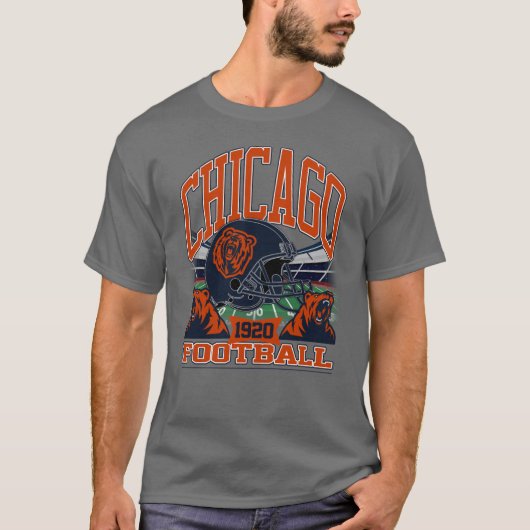 Chicago Football - Vintage Gridiron Legacy v2 T-shirt (Voorkant)