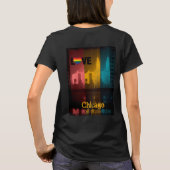 Chicago Gay Lesbian Interest Rainbow Wrigley bldg T-shirt (Achterkant)