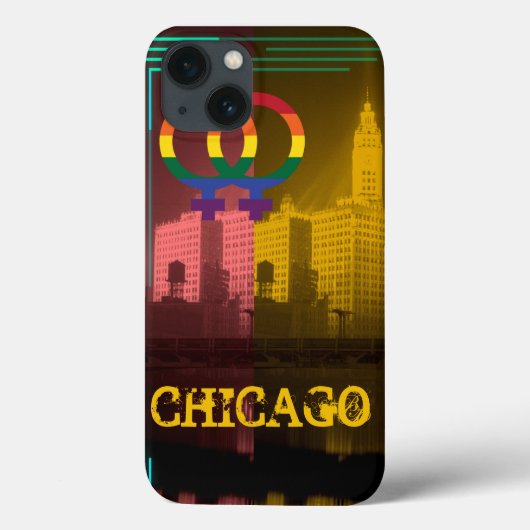 Chicago Gay Lesbian Interest Wrigley Building Case-Mate iPhone Case (Achterkant)