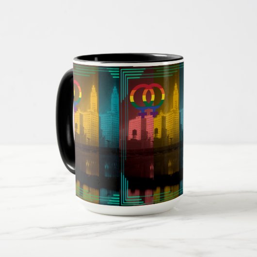 Chicago Gay Lesbian Interest Wrigley Building Mok (Voorkant links)