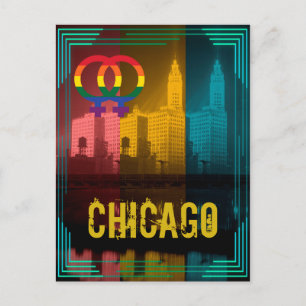 Chicago Gay Pride Lesbian 1930's Wrigley Building Briefkaart