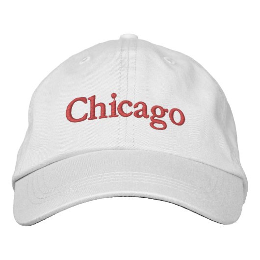 Chicago Geborduurde Baseballpet Pet (Voorkant)
