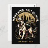 Chicago German Shepherd African Heritage Pride Art Briefkaart (Voorkant / Achterkant)