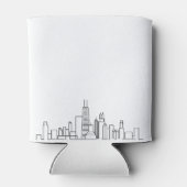 Chicago gestileerde skyline | Bruiloft Koelbox Blikjeskoeler (Achterkant)