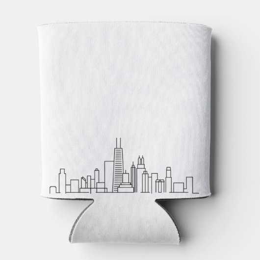 Chicago gestileerde skyline | Bruiloft Koelbox Blikjeskoeler (Achterkant)