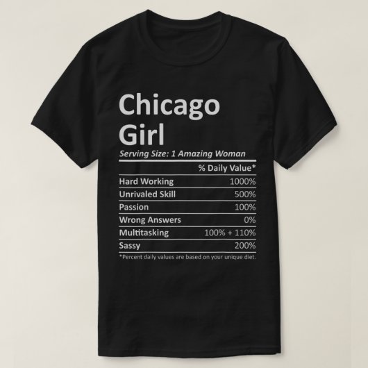 CHICAGO GIRL IL ILLINOIS Funny City Home Roots USA T-shirt (Design voorkant)