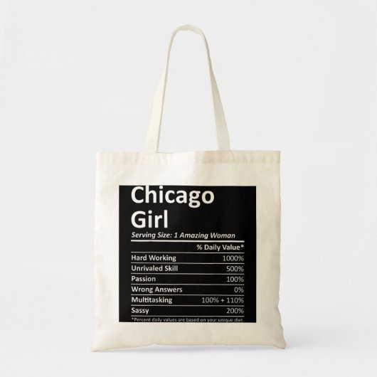 CHICAGO GIRL IL ILLINOIS Funny City Home Roots USA Tote Bag (Voorkant)