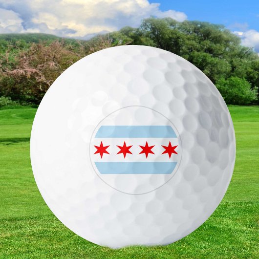 Chicago Golf Balls, Illinois state Flag / Patriots Golfballen