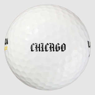 Chicago Golf Lovers Black and White Golfballen