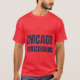 Chicago GPS-coördinaten Chi-Town Winderige Stad So T-shirt