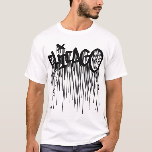 Chicago Graffiti T-Shirt met schijven (Voorkant)