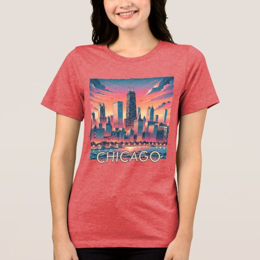 CHICAGO grafisch T-shirt (Voorkant)