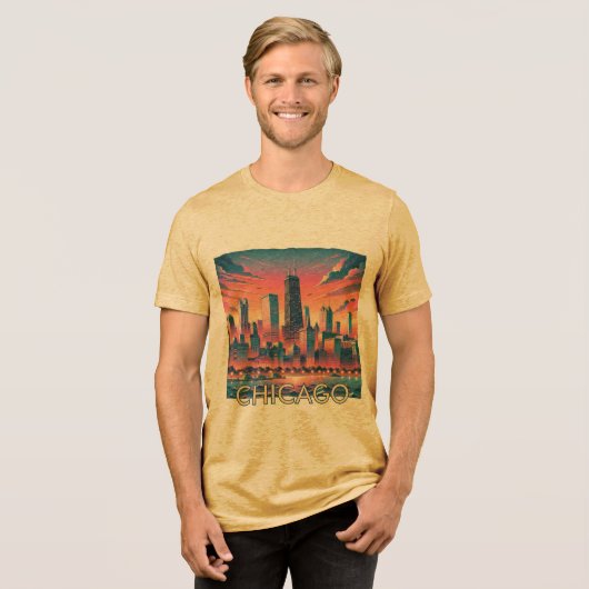 CHICAGO grafisch T-shirt (Voorkant volledig)