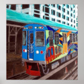 Chicago Grafitti El Train Poster (Voorkant)