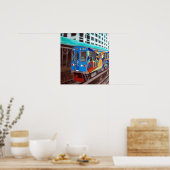 Chicago Grafitti El Train Poster (Keuken)