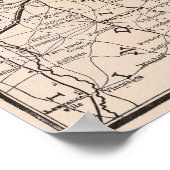 Chicago Grand Trunk Railway Map, 1887 Poster (Hoek)