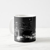 Chicago Grant Park Grayscale Coffee Mok (Voorkant links)