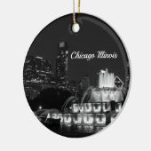 Chicago Grant Park Grayscale Ornament Souvenir (Links)