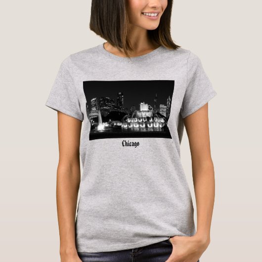 Chicago Grant Park Grayscale T-Shirt (Voorkant)